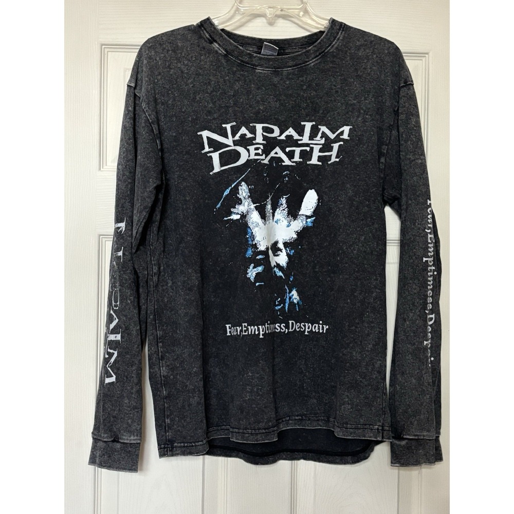 Rare Vintage 90s Napalm Death - Fear Emptiness, Despair Metal Band T Size L